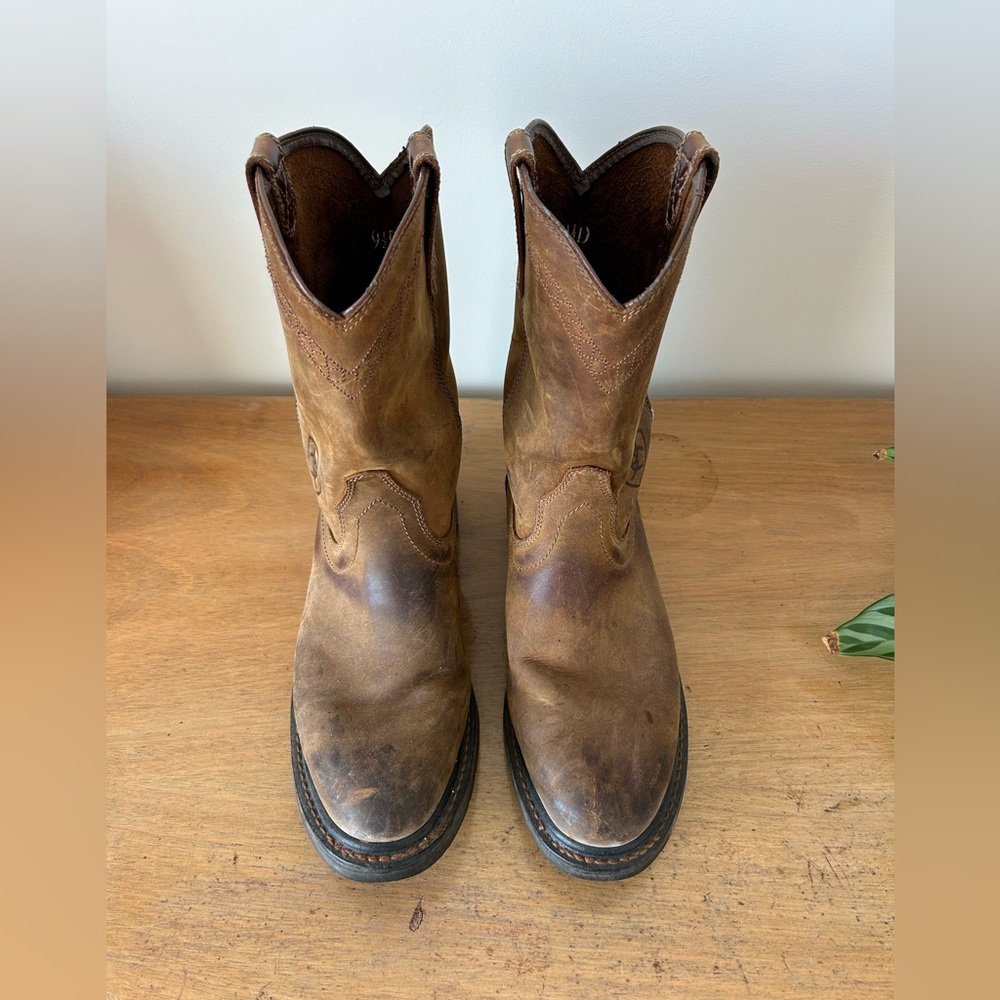 Ariat work boot brown leather men’s 9.5